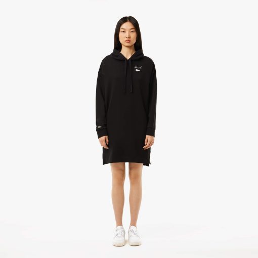 Lacoste Dresses-Womens Oversized Fleece Sweatshirt Dress-EF2664-51-locoste