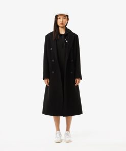 Lacoste Dresses-Womens Oversized Fleece Sweatshirt Dress-EF2664-51-locoste 2