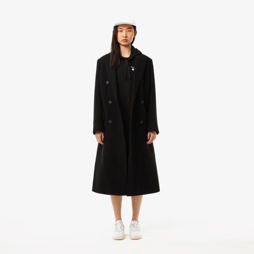 Lacoste Dresses-Womens Oversized Fleece Sweatshirt Dress-EF2664-51-locoste - Image 2