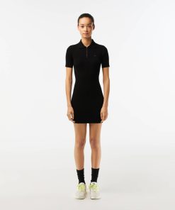 Lacoste Dresses-Women’s Knit Polo Dress-EF4947-51-lacoste store near me