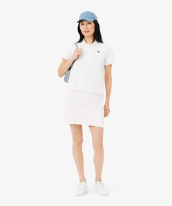 Lacoste Dresses-Womens Slim Fit Stretch Mini Piqué Polo Dress-EF5473-51-locoste 2