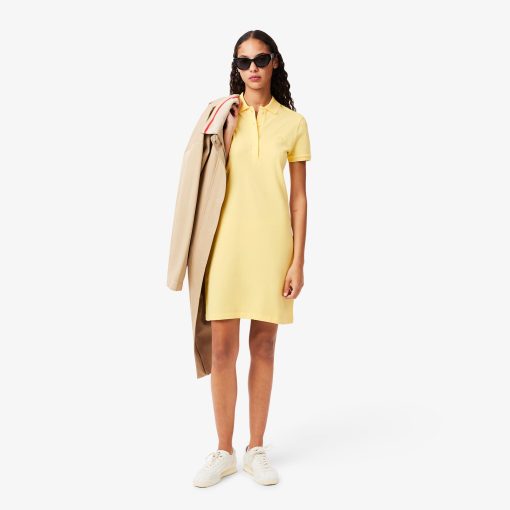 Lacoste Dresses-Womens Slim Fit Stretch Mini Piqué Polo Dress-EF5473-51-lacoste factory outlet