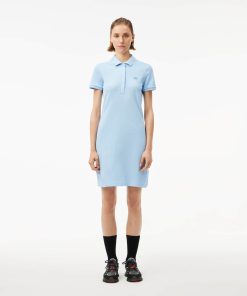 Lacoste Dresses-Womens Slim Fit Stretch Mini Piqué Polo Dress-EF5473-51-lacoste cardigan