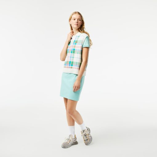 Lacoste Dresses-Womens Slim Fit Stretch Mini Piqué Polo Dress-EF5473-51-lacoste usa - Image 2