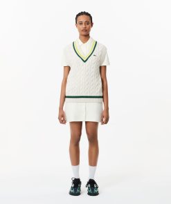 Lacoste Dresses-Womens Heavy Piqué Buttoned Polo Dress-EF6922-51-lacoste france 2