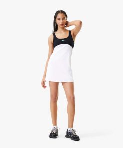 Lacoste Dresses-Womens Lacoste x Bandier All Motion Colorblock Dress-EF8965-51-lacoste outlet 2