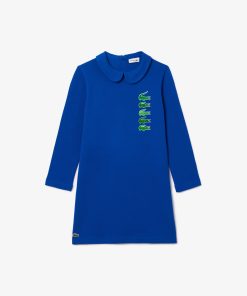 Lacoste Dresses & Skirts-Kids Back Closure Crocodile Polo Dress-EJ1141-51-lacoste usa