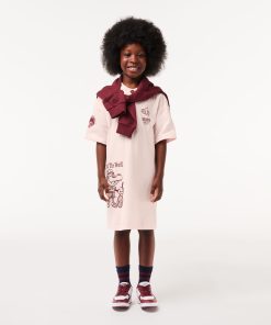 Lacoste Dresses & Skirts-Kids Graphic Print Cotton Dress-EJ1144-51-lacoste factory outlet 2