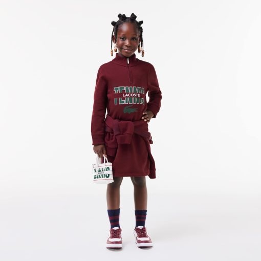 Lacoste Dresses & Skirts-Kids Cotton Printed Sweatshirt Dress-EJ1157-51-lacoste store - Image 2