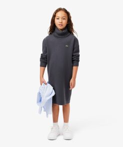 Lacoste Dresses & Skirts-Kids Knit Turtleneck Dress-EJ2571-51-lacoste france