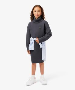 Lacoste Dresses & Skirts-Kids Knit Turtleneck Dress-EJ2571-51-lacoste france 2