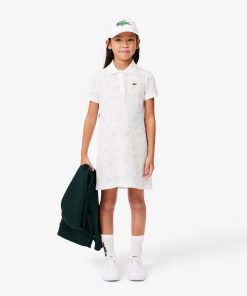 Lacoste Dresses & Skirts-Kids Floral Print Piqué Dress-EJ2648-51-la coste