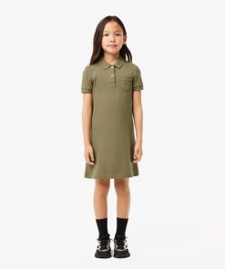 Lacoste Dresses & Skirts-Kids Piqué Polo Dress-EJ2816-51-lacoste factory outlet