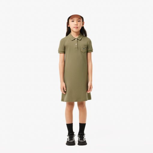 Lacoste Dresses & Skirts-Kids Piqué Polo Dress-EJ2816-51-lacoste factory outlet - Image 2