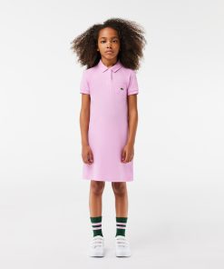 Lacoste Dresses & Skirts-Kids Piqué Polo Dress-EJ2816-51-lacoste france