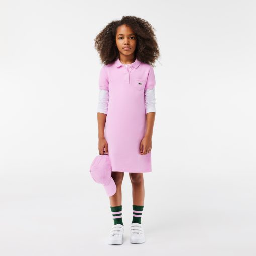 Lacoste Dresses & Skirts-Kids Piqué Polo Dress-EJ2816-51-lacoste france - Image 2