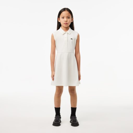 Lacoste Dresses & Skirts-Kids Sleeveless Stretch Piqué Polo Dress-EJ5297-51-lacoste sale