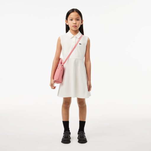 Lacoste Dresses & Skirts-Kids Sleeveless Stretch Piqué Polo Dress-EJ5297-51-lacoste sale - Image 2