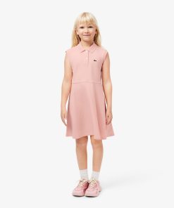 Lacoste Dresses & Skirts-Kids Sleeveless Stretch Piqué Polo Dress-EJ5297-51-lacosta