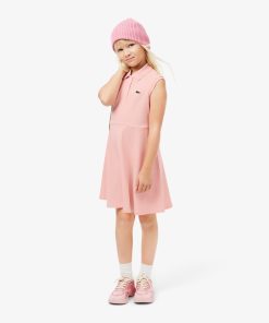 Lacoste Dresses & Skirts-Kids Sleeveless Stretch Piqué Polo Dress-EJ5297-51-lacosta 2