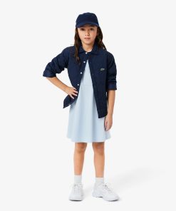 Lacoste Dresses & Skirts-Kids Sleeveless Stretch Piqué Polo Dress-EJ5297-51-lacoste near me 2