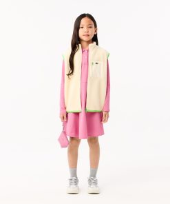 Lacoste Dresses & Skirts-Kids Long Sleeve Stretch Piqué Polo Dress-EJ9751-51-lacoste outlet 2