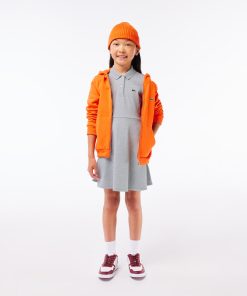 Lacoste Dresses & Skirts-Kids Long Sleeve Stretch Piqué Polo Dress-EJ9751-51-lacoste factory outlet 2