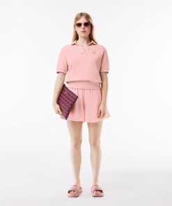 Lacoste Shorts & Skirts-Womens Signature Shorts-FF2462-51-lacoste store near me 2