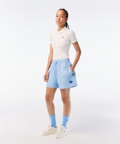 Lacoste Shorts & Skirts-Women’s Monogram Print Shorts-FF6682-51-lacost