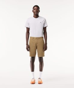 Lacoste Shorts & Swim-Mens Slim Fit Stretch Cotton Shorts-FH2647-51-lacoste factory outlet