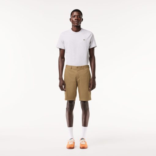 Lacoste Shorts & Swim-Mens Slim Fit Stretch Cotton Shorts-FH2647-51-lacoste factory outlet