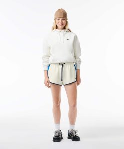 Lacoste Shorts & Skirts-Womens Contrast Panel Piqué Shorts-GF1608-51-lacosta 2