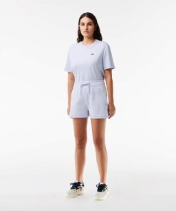 Lacoste Shorts & Skirts-Womens Cotton Jersey Shorts-GF5378-51-lacoste usa