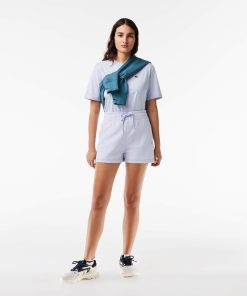 Lacoste Shorts & Skirts-Womens Cotton Jersey Shorts-GF5378-51-lacoste usa 2