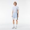 Lacoste Shorts & Swim-Mens Regular Fit Washed Effect Printed Fleece Shorts-GH7526-51-lacoste cardigan 3