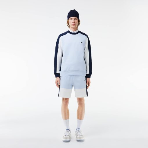 Lacoste Shorts & Swim-Mens Regular Fit Colorblock Fleece Shorts-GH1319-51-lacoste outlet - Image 2