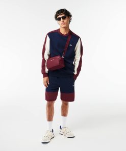 Lacoste Shorts & Swim-Mens Regular Fit Colorblock Fleece Shorts-GH1319-51-lacoste france 2