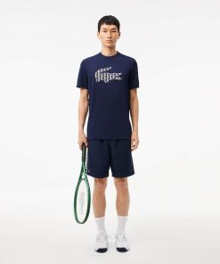 Lacoste Shorts & Swim-Mens Monogram Band Tennis Shorts-GH2575-51-lacoste store 2