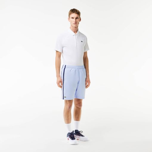 Lacoste Shorts & Swim-Mens Lightweight Colorblock Stripe Tennis Shorts-GH314T-51-lacoste cardigan