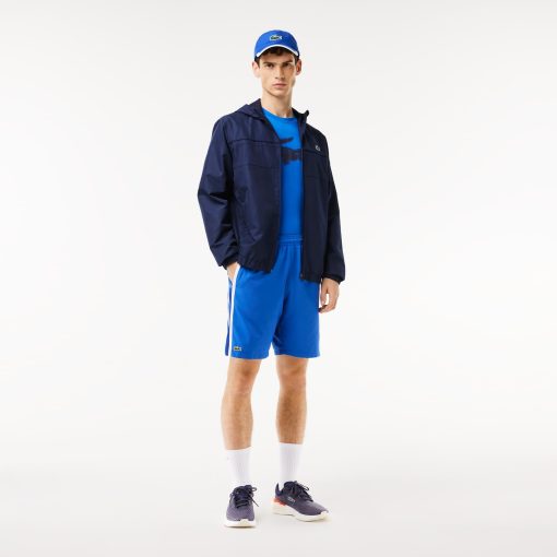 Lacoste Shorts & Swim-Mens Lightweight Colorblock Stripe Tennis Shorts-GH314T-51-lacoste store near me - Image 2