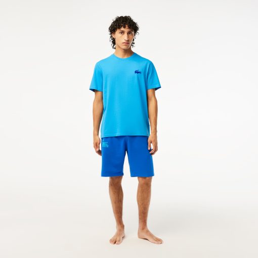 Lacoste Mens Lightweight Flannel Lounge Shorts-GH3887-51-lacoste outlet - Image 2