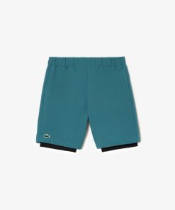 Lacoste Shorts & Swim-Mens Lined Ultra Dry Sport Shorts-GH5215-51-lacoste cardigan 2