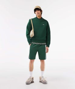 Lacoste Shorts & Swim-Men’s Brushed Fleece Colorblock Shorts-GH5584-51-lacoste france 2