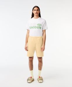 Lacoste Shorts & Swim-Men’s Unbrushed Organic Cotton Fleece Shorts-GH5613-51-lacoste near me