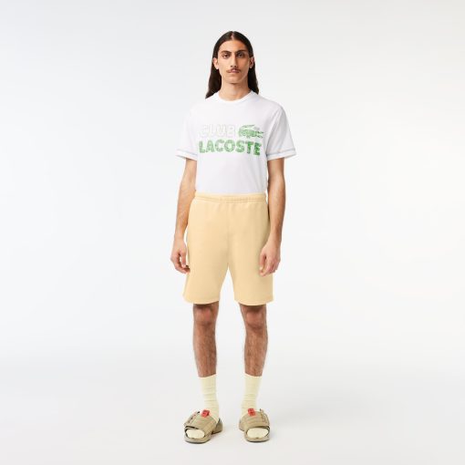 Lacoste Shorts & Swim-Men’s Unbrushed Organic Cotton Fleece Shorts-GH5613-51-lacoste near me