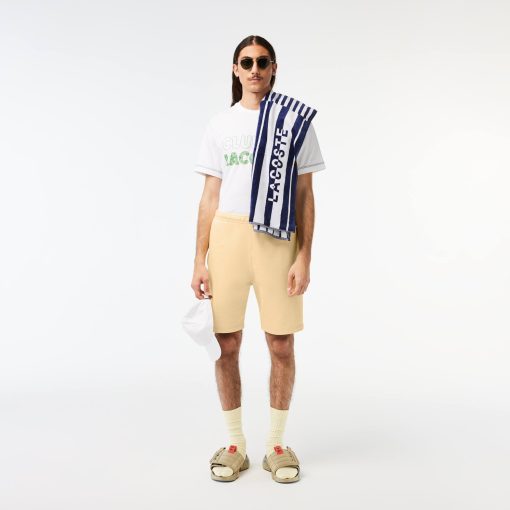 Lacoste Shorts & Swim-Men’s Unbrushed Organic Cotton Fleece Shorts-GH5613-51-lacoste near me - Image 2