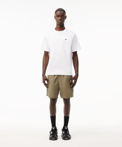 Lacoste Shorts & Swim-Mens Relaxed Fit Poplin Shorts-GH7220-51-lacoste france