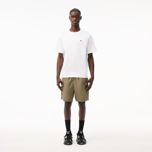 Lacoste Shorts & Swim-Mens Relaxed Fit Poplin Shorts-GH7220-51-lacoste france