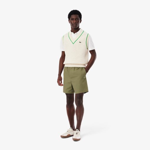 Lacoste Shorts & Swim-Mens Relaxed Fit Poplin Shorts-GH7220-51-lacoste sale