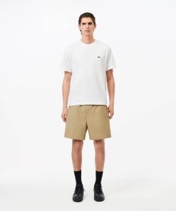 Lacoste Shorts & Swim-Mens Relaxed Fit Poplin Shorts-GH7220-51-lacoste store near me